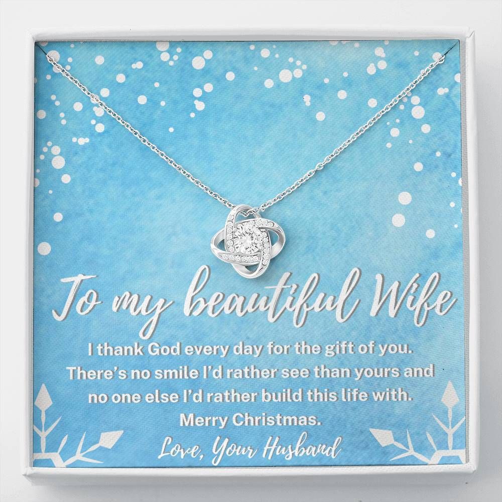 Christmas The Gift Of You Love Knot Necklace To Wife