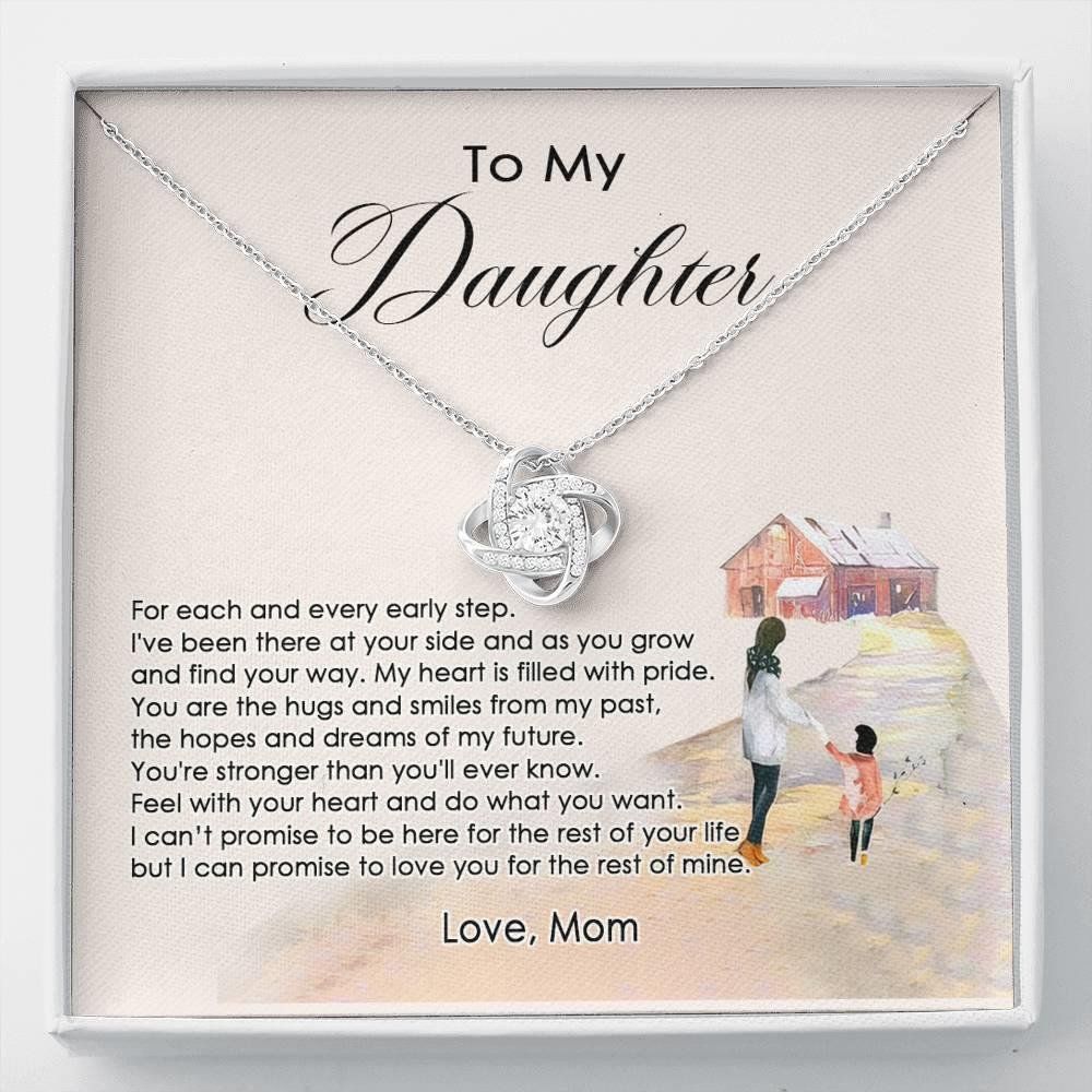 Cool Gift For Daughter I Will Always Be With You Love Knot Necklace