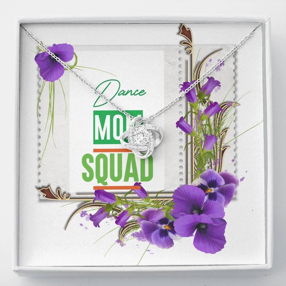 Dance Mom Squad Orchid Flowers Love Knot Necklace Gift For Mom