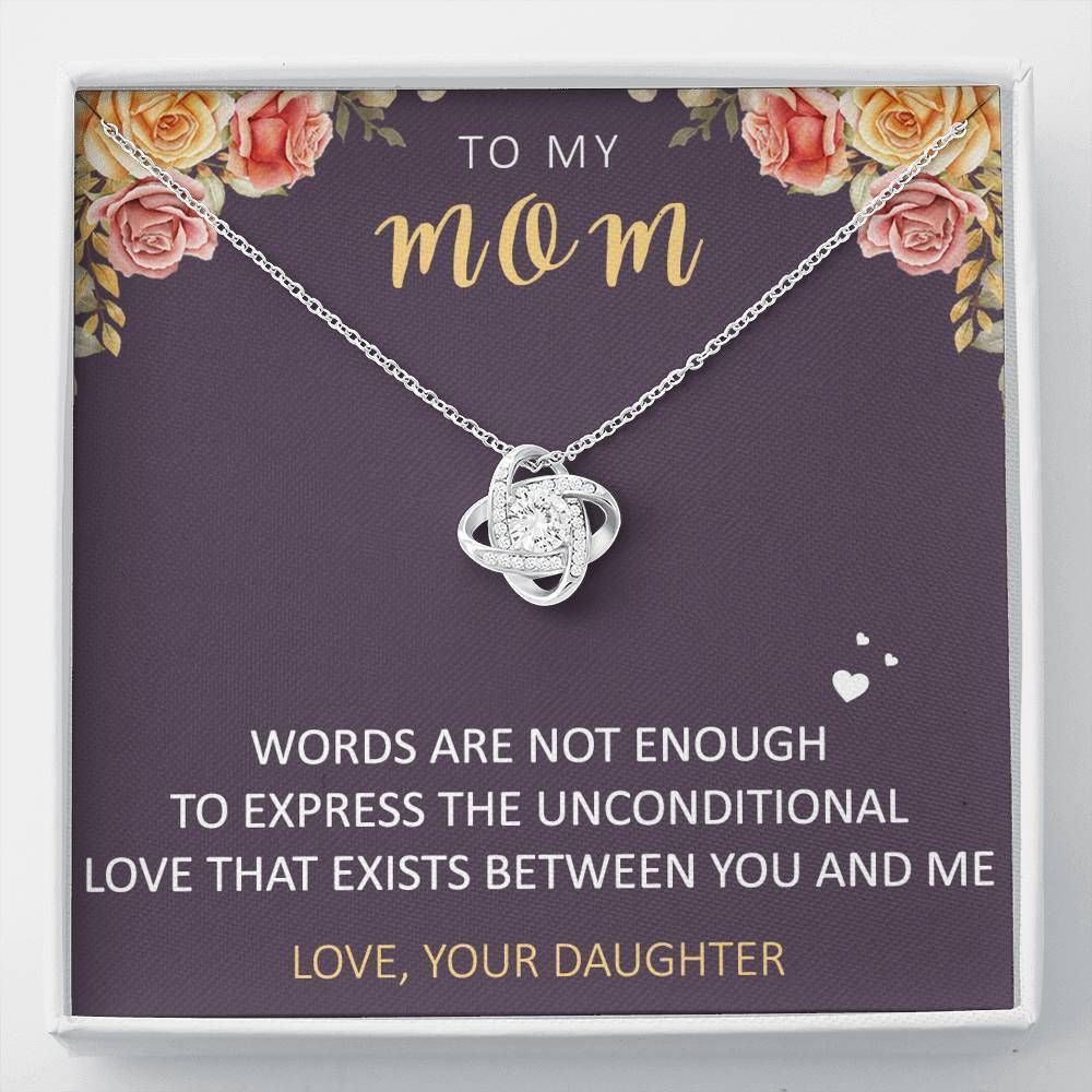 Daughter Gift For Mom Love Knot Necklace Our Unconditional Love