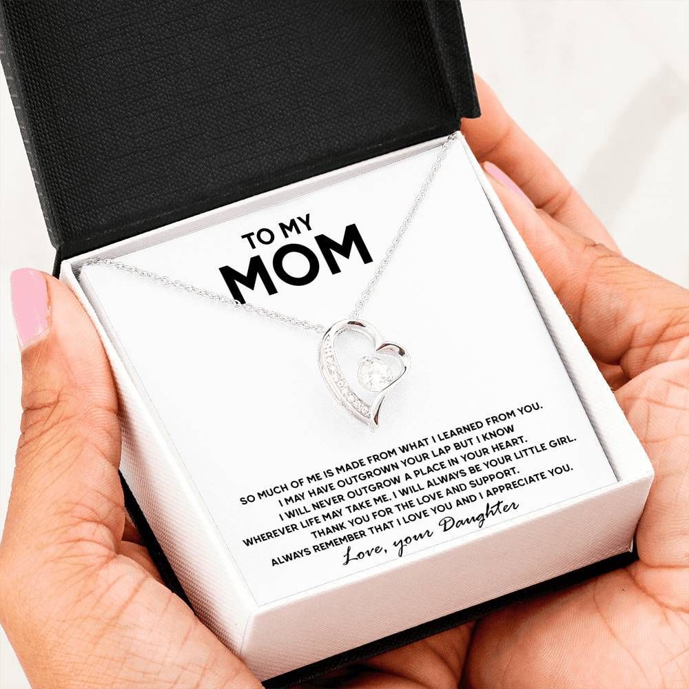 Daughter Giving Mom Silver Forever Love Necklace I Love You