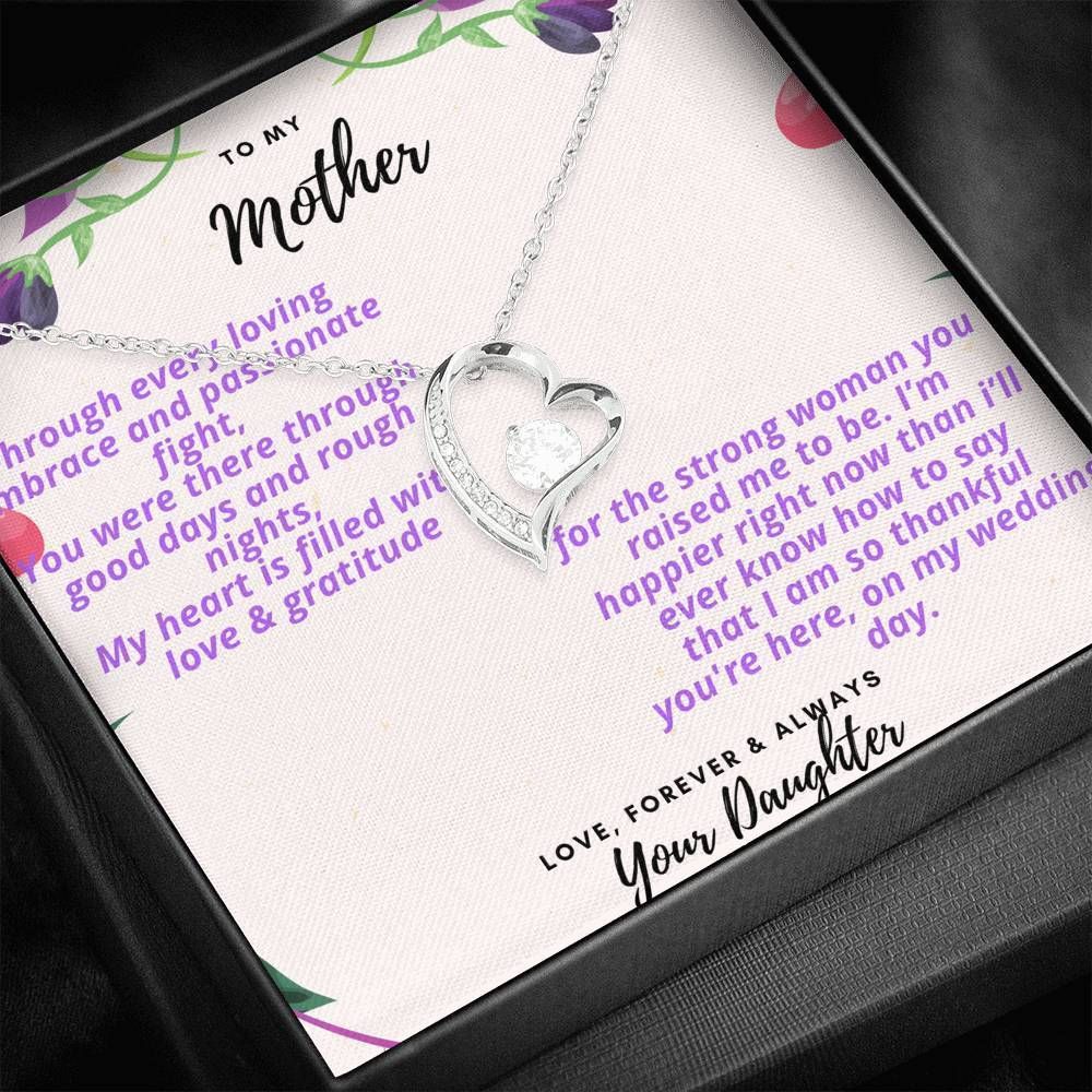 Daughter Giving Mom Silver Forever Love Necklace I'm So Thankful You're Here