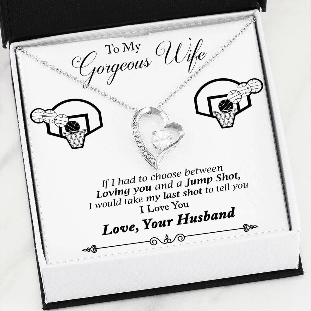 Exclusive Basketball Loving You Forever Love Necklace Gift For Her