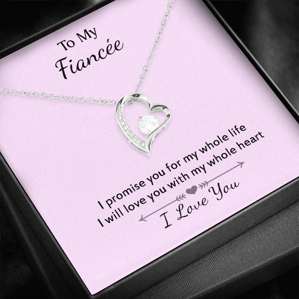 Fiancee Whole Heart Necklace Love You Forever Love Necklace