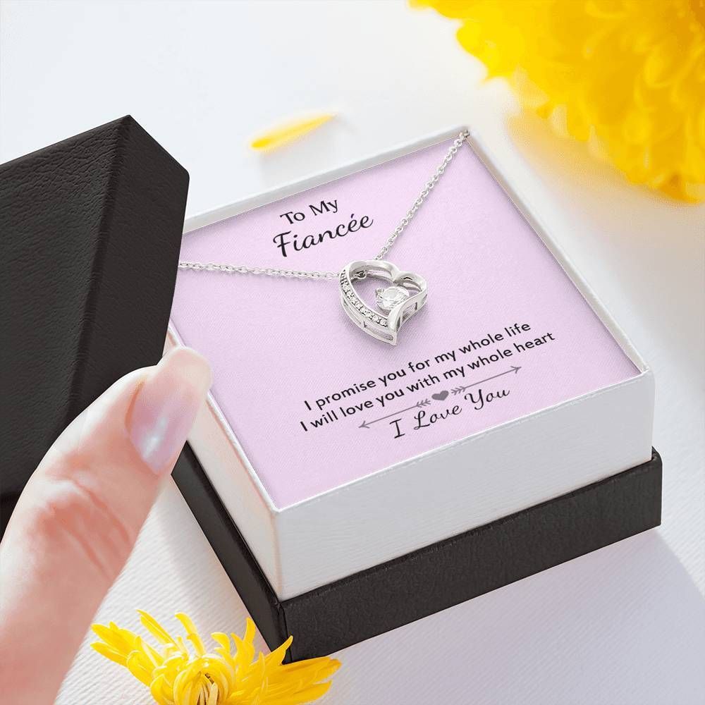 Fiancee Whole Heart Necklace Love You Forever Love Necklace