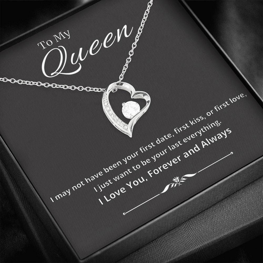 First Date First Kiss First Love Forever Love Necklace Giving Queen