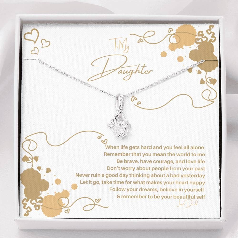 Follow Your Dreams Dad Gift For Daughter Alluring Beauty Necklace