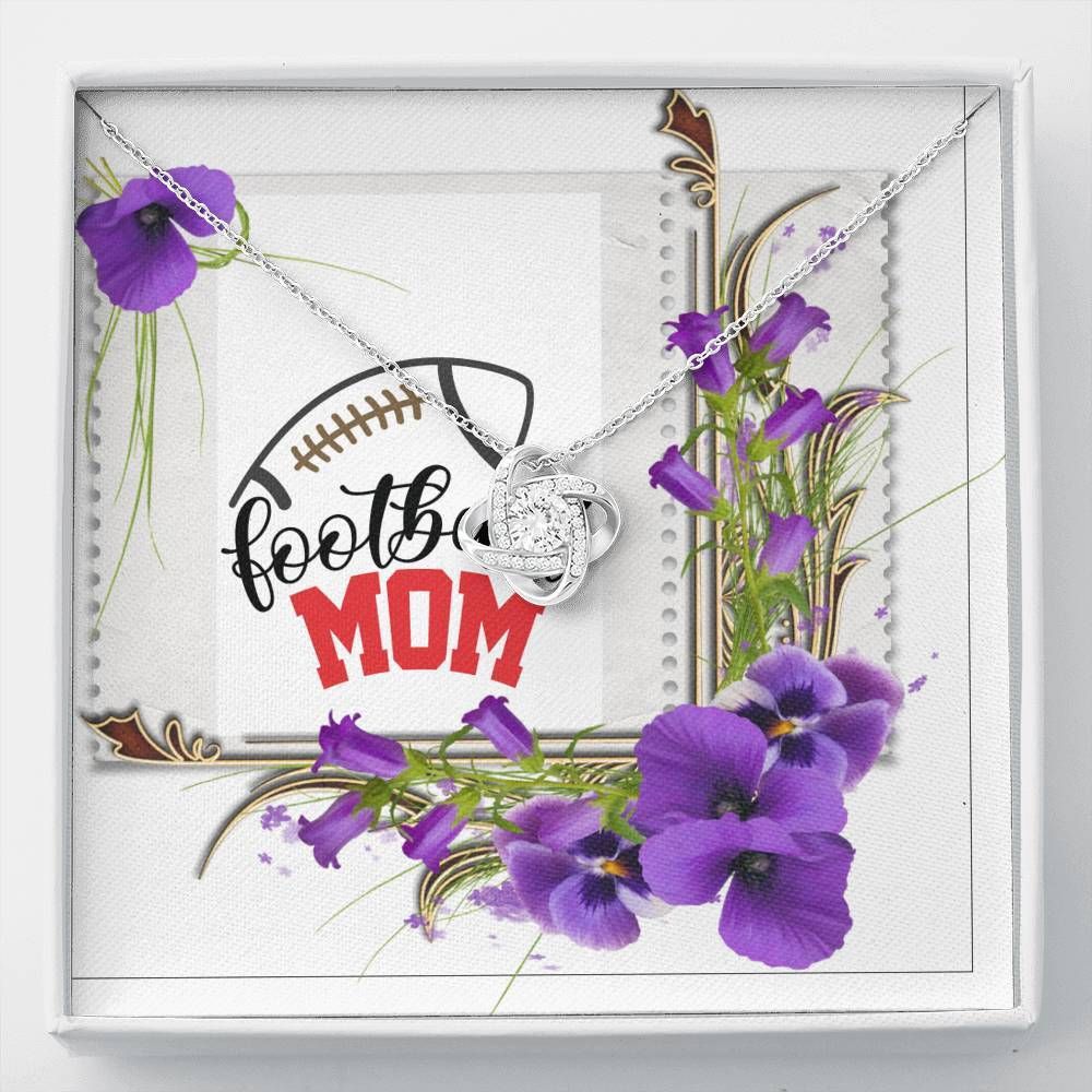 Football Mom Love Knot Necklace Giving Mom