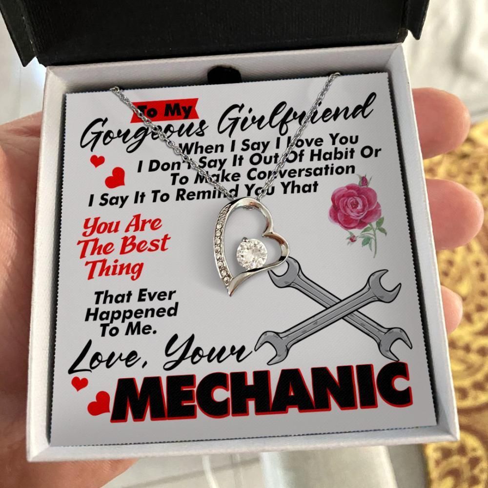 Forever Love Necklace For Girlfriend From Mechanic You're The Best Thing
