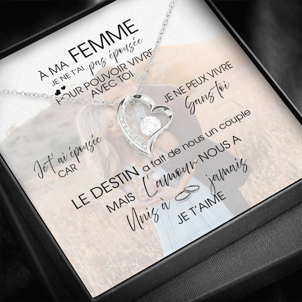 Forever Love Necklace For À Ma Femme With Message Card