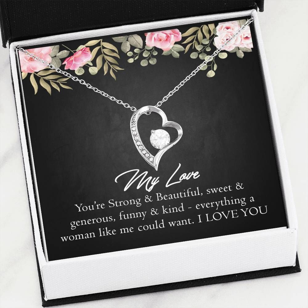 Forever Love Necklace W / Free " My Love " Card