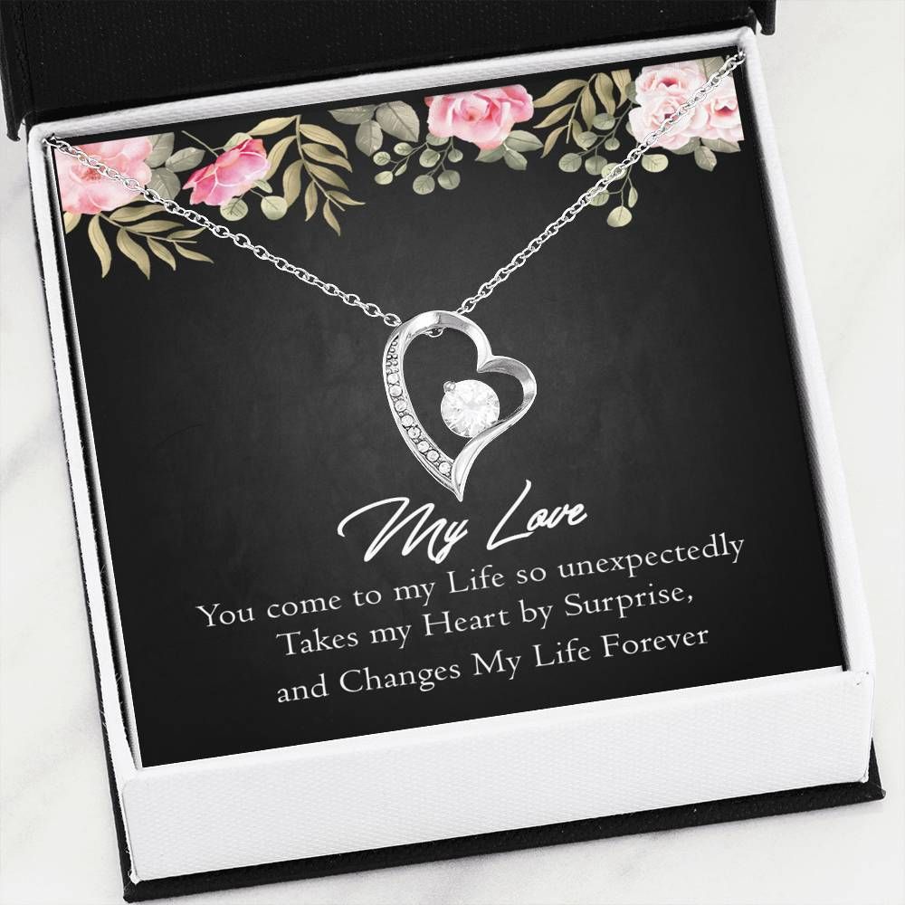 Forever Love Necklace W / Free " Unexpectedly " Card