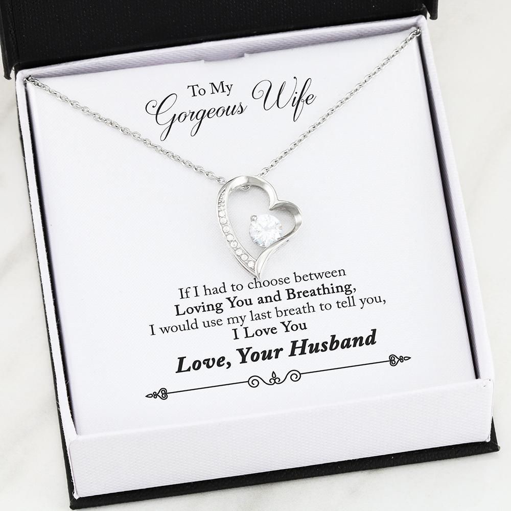 Forever Love Necklace With Box Insert / 01-husband-2-wife-last-breath