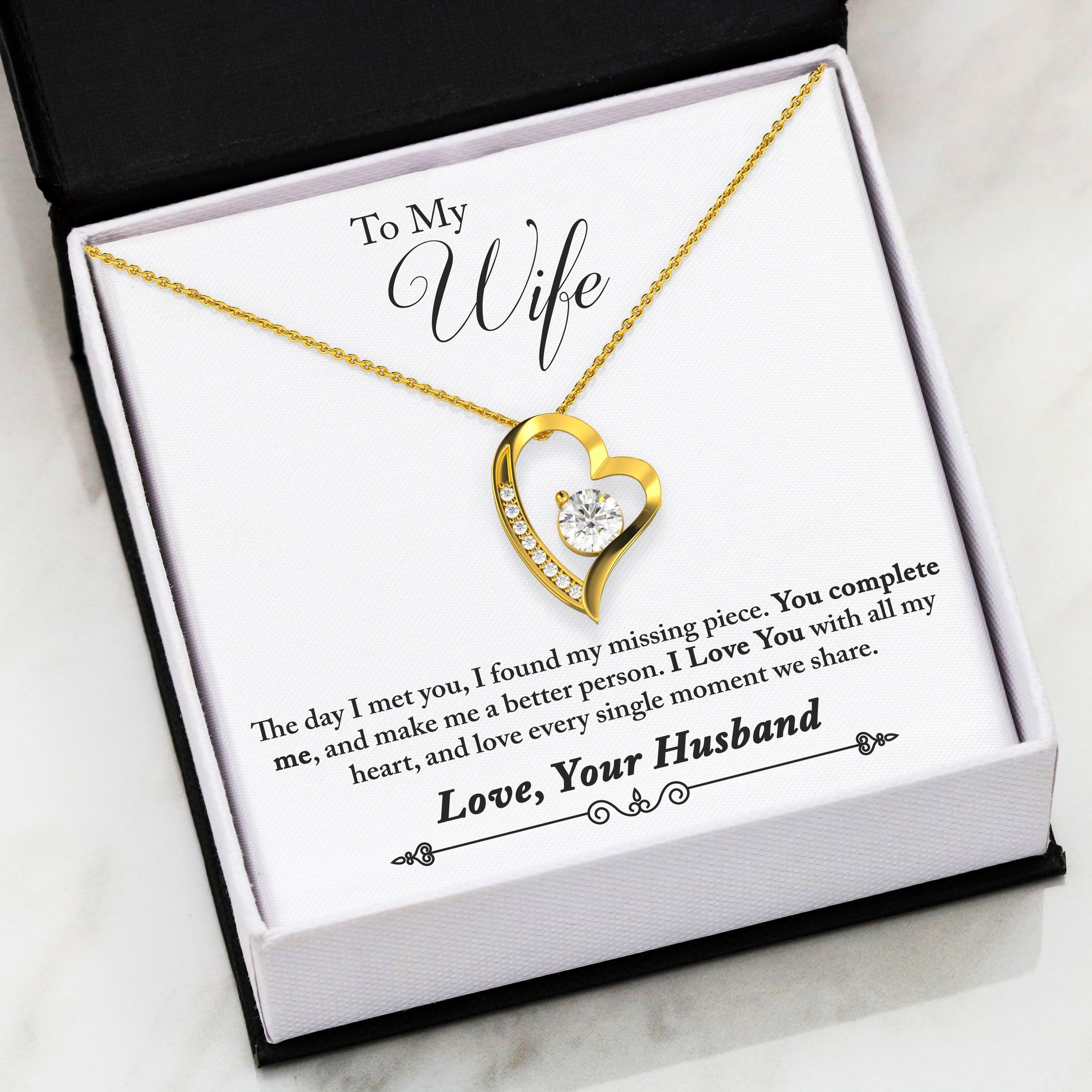 Forever Love Necklace With Box Insert / 06-husband-2-wife-complete