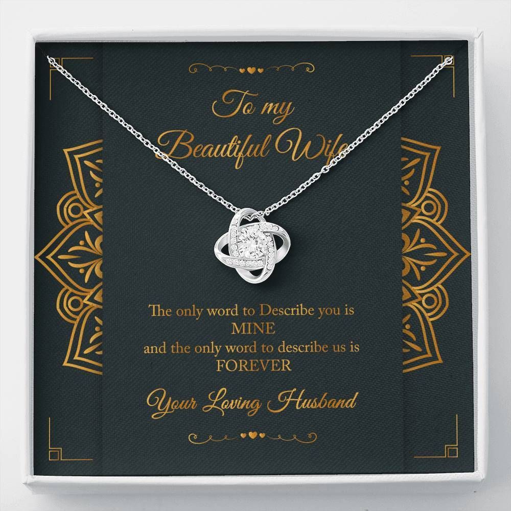 Forever Your Loving Husband Love Knot Necklace To Wife