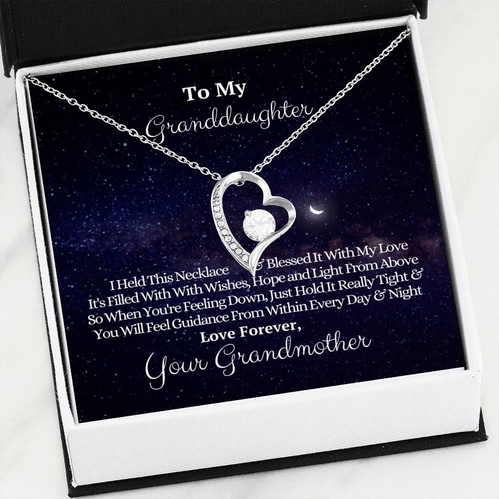 Galaxy Themed Gift For Granddaughter Blessed It With My Love Forever Love Necklace