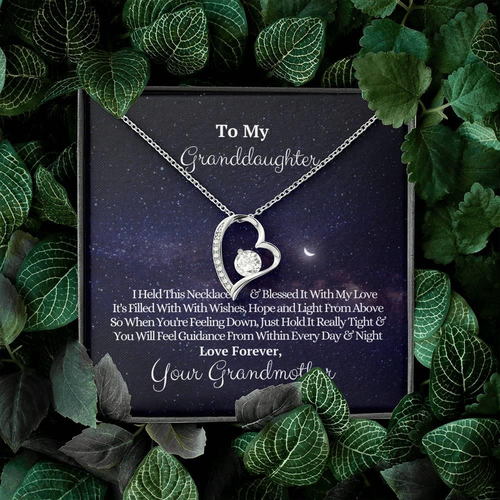Galaxy Themed Gift For Granddaughter Blessed It With My Love Forever Love Necklace