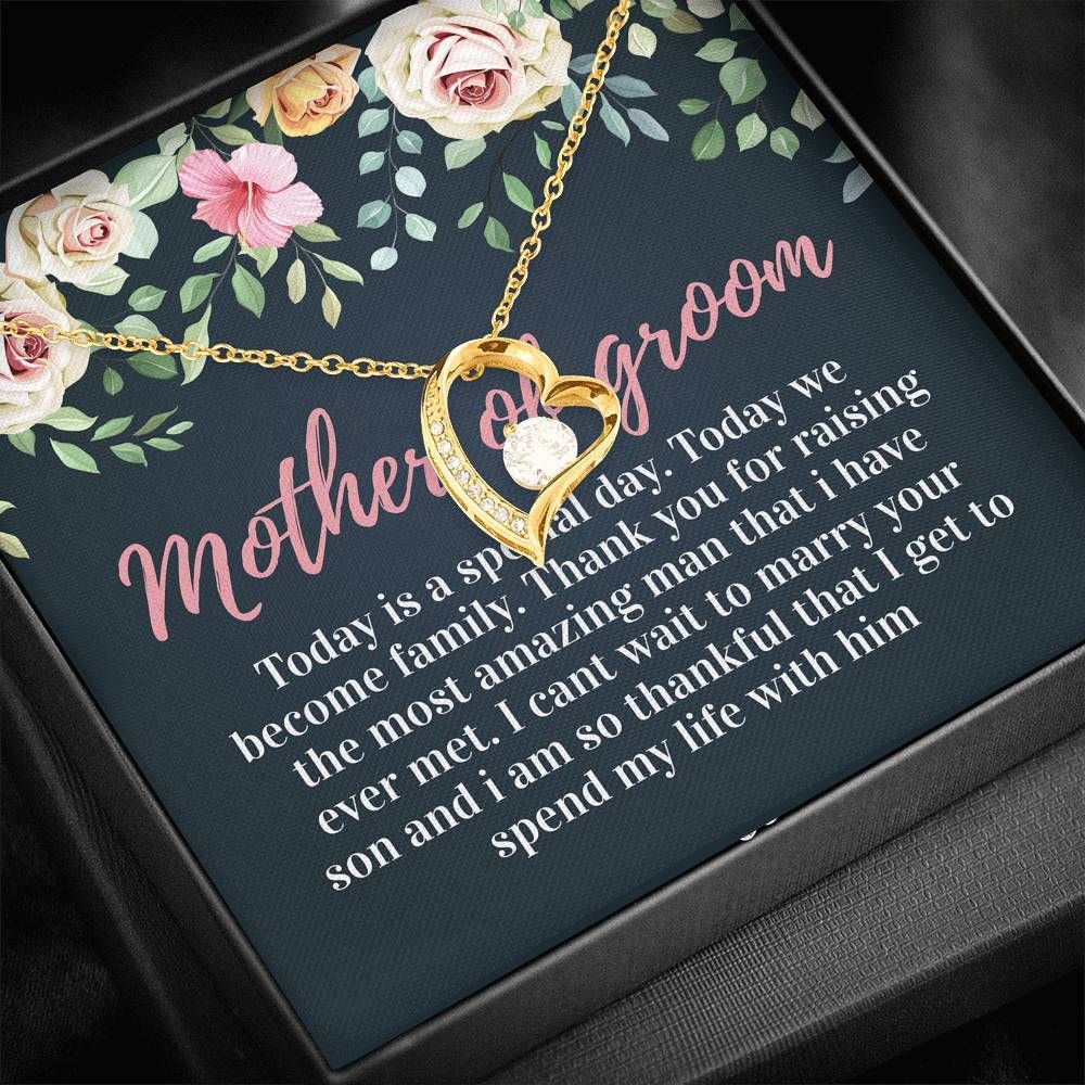 Get To Spend My Life With Him Silver Forever Love Necklace Giving Mother's Groom