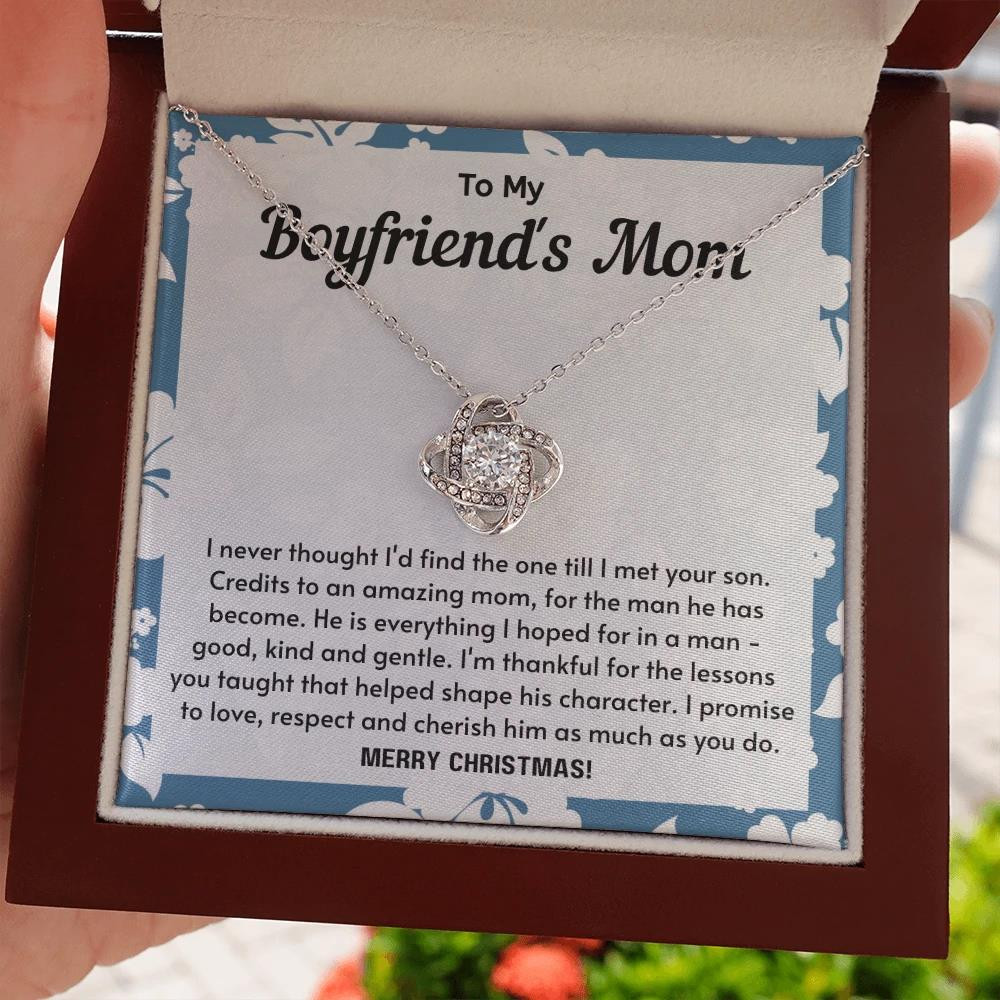 Gift For Boyfriend's Mom He Is Everything I Hoped For Love Knot Necklace