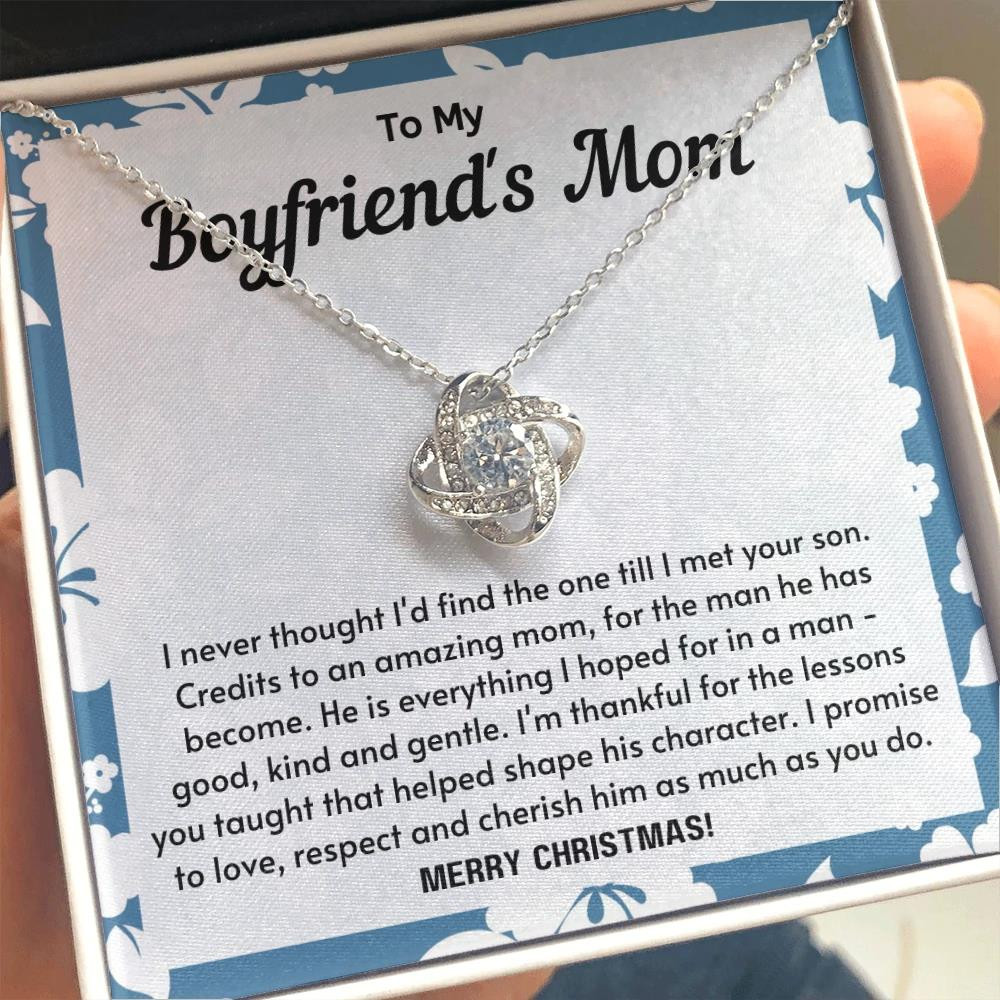 Gift For Boyfriend's Mom He Is Everything I Hoped For Love Knot Necklace