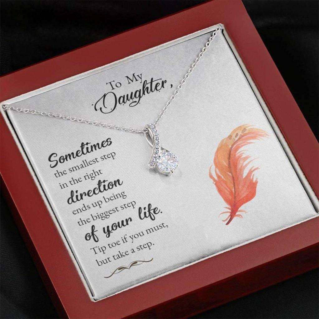 Gift For Daughter Alluring Beauty Necklace Biggest Step Of your Life