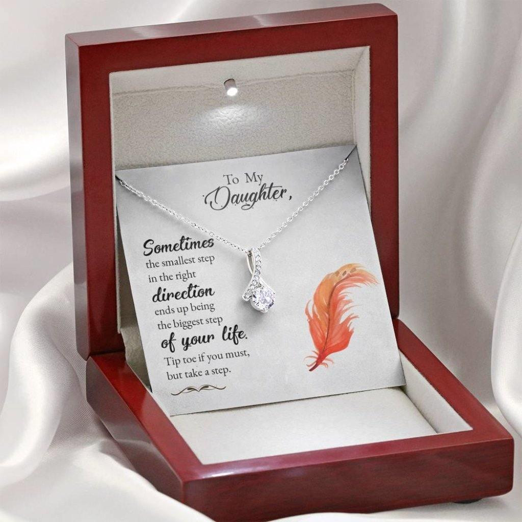 Gift For Daughter Alluring Beauty Necklace Biggest Step Of your Life