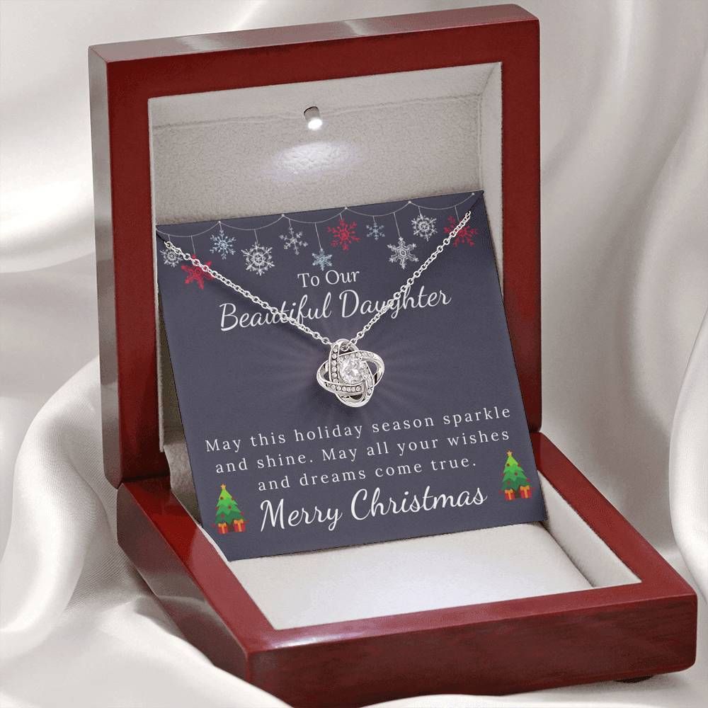 Gift For Daughter Christmas Gift Dreams Come True Love Knot Necklace