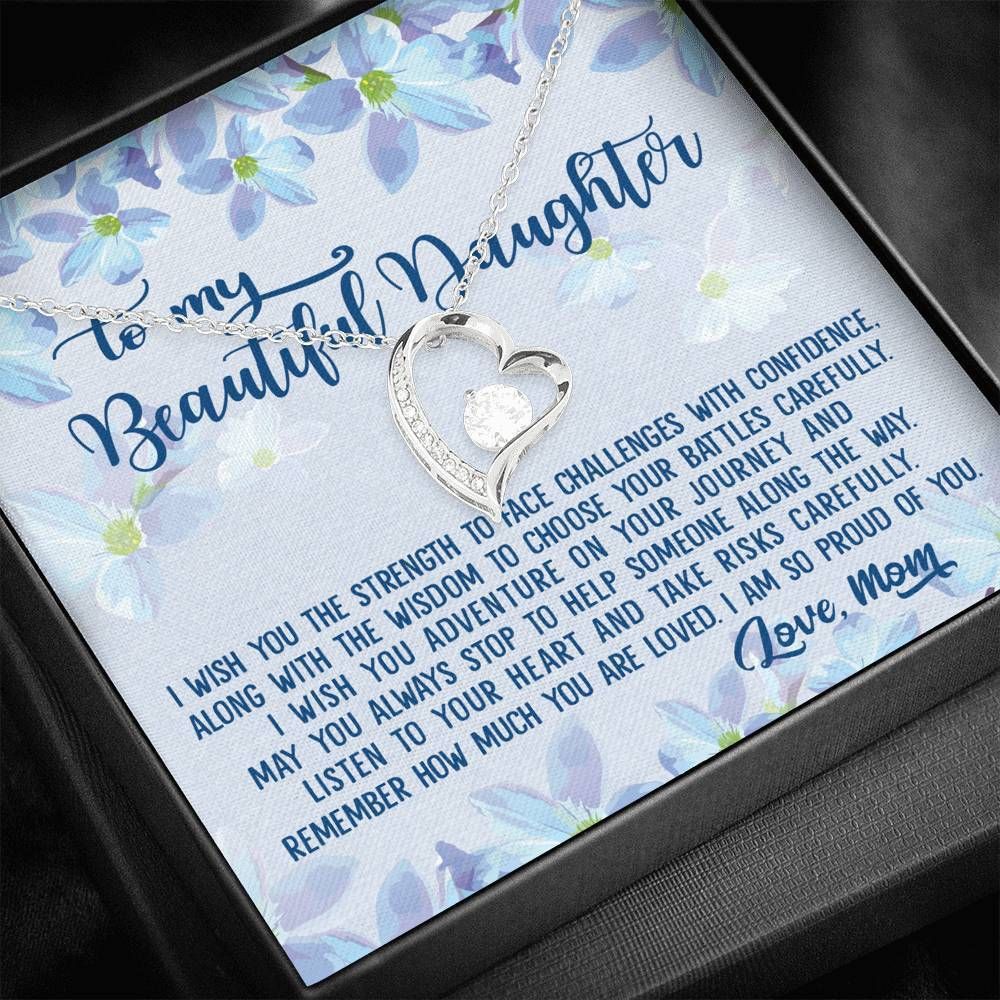 Gift For Daughter Forever Love Necklace Message Card I Am So Proud Of You