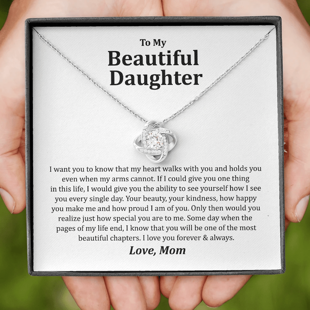 Gift For Daughter Give You One Thing In This Life Love Knot Necklace