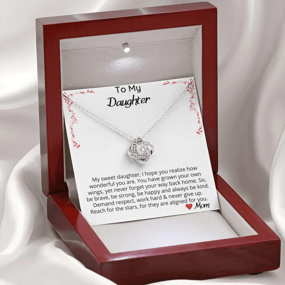 Gift For Daughter I Hope You Realize How Wonderful You Are Love Knot Necklace
