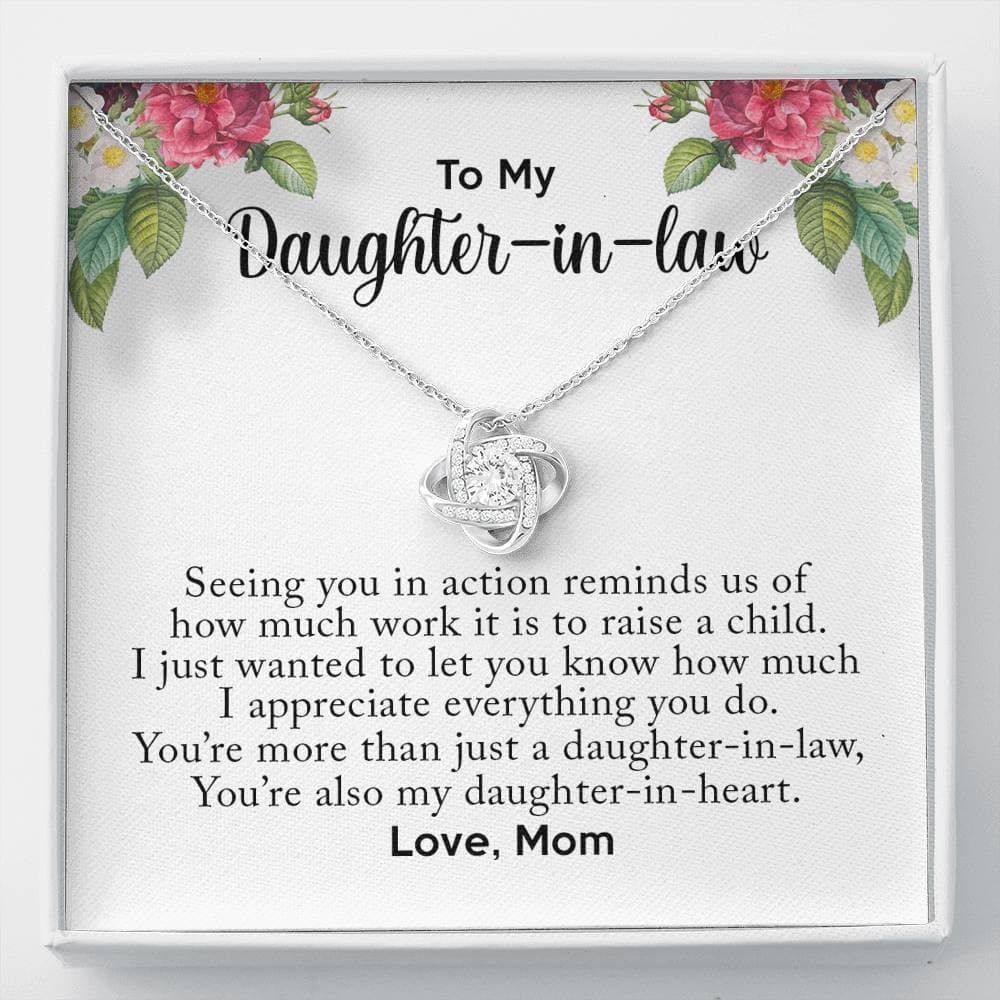 Gift For Daughter In Law I Appreciate Everything You Do Love Knot Necklace