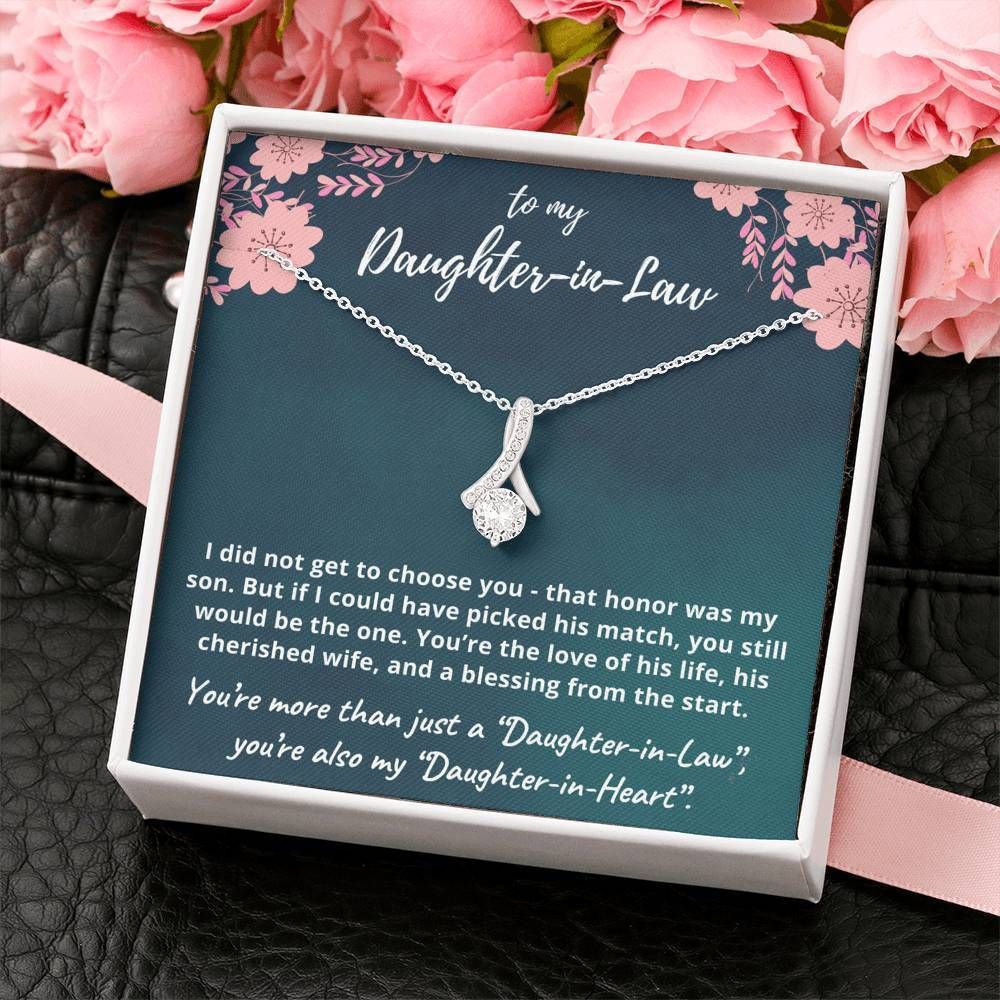 Gift For Daughter In Law You're The Love Of My Son 14K White Gold Alluring Beauty Necklace