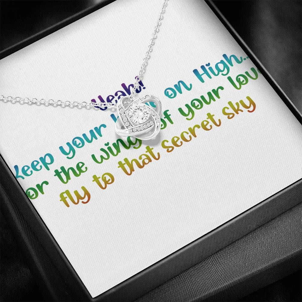 Gift For Daughter Keep Your Hope On High Love Knot Necklace