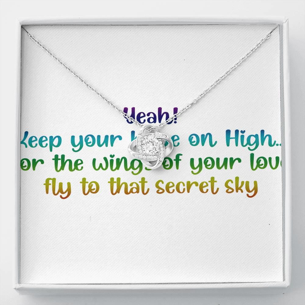 Gift For Daughter Keep Your Hope On High Love Knot Necklace