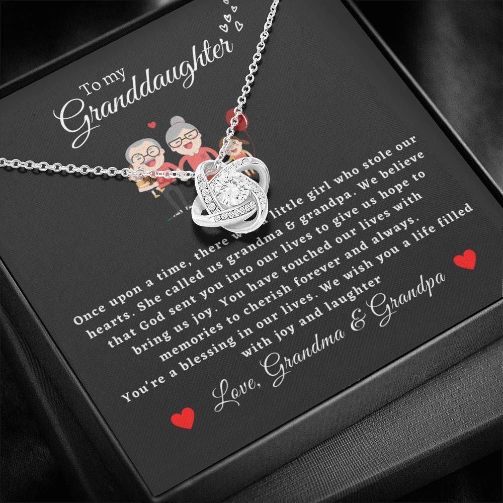 Gift For Daughter Little Girl You Are Blessing In Our Lives Love Knot Necklace