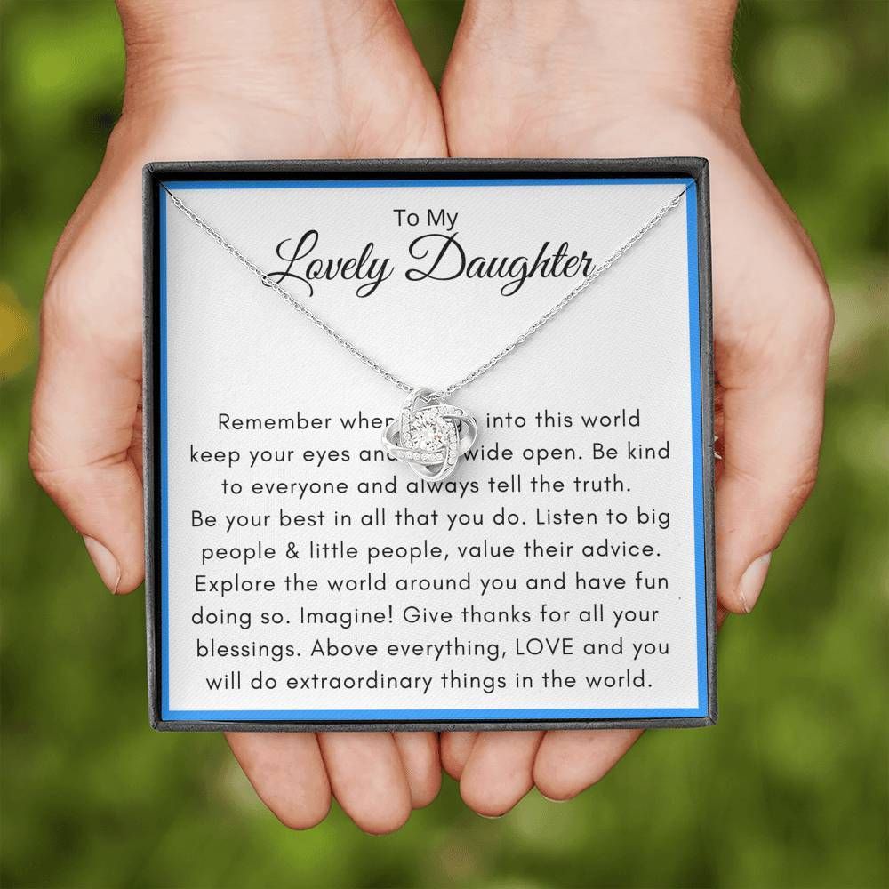 Gift For Daughter Love Knot Necklace You Will Do Extraordinary Things In The World