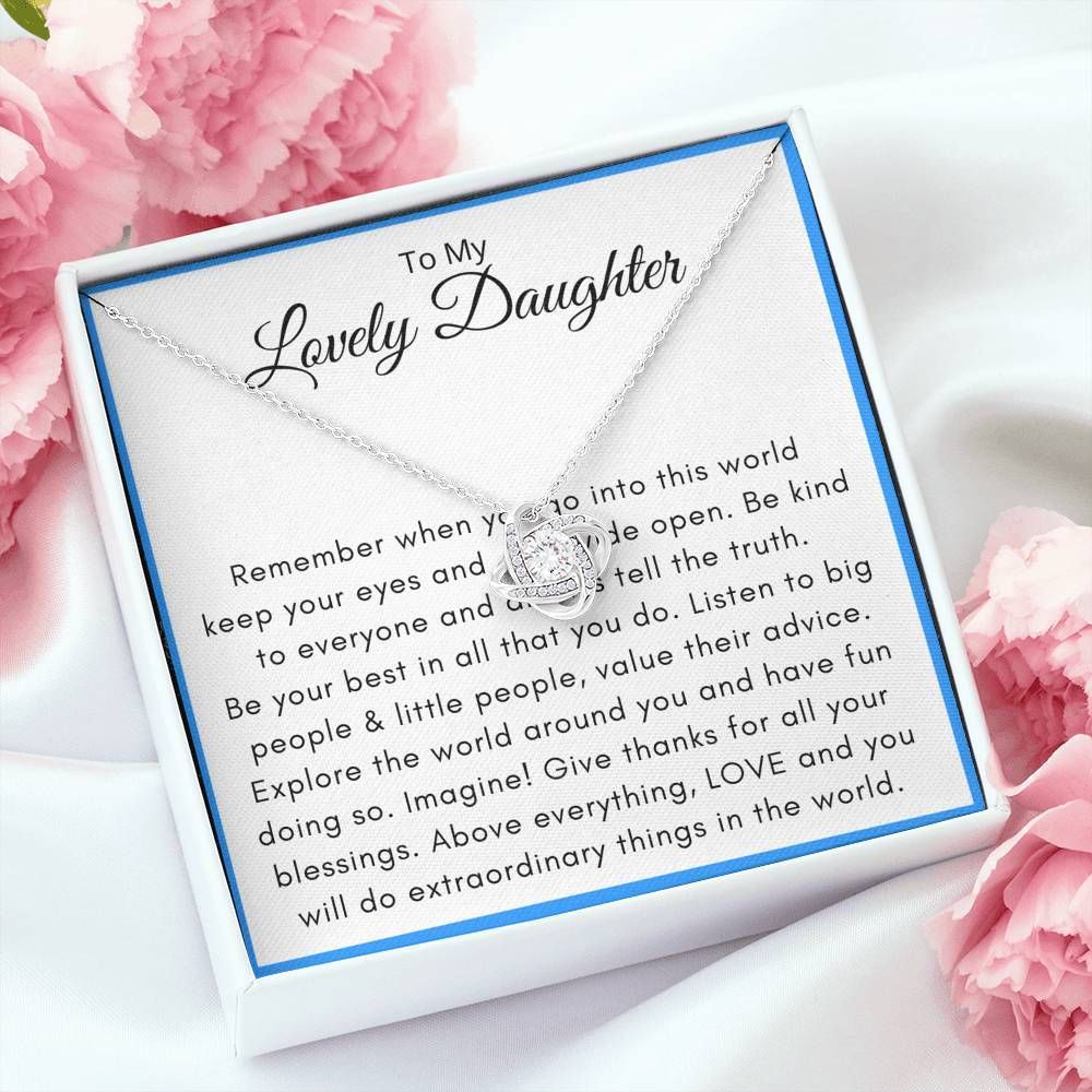 Gift For Daughter Love Knot Necklace You Will Do Extraordinary Things In The World