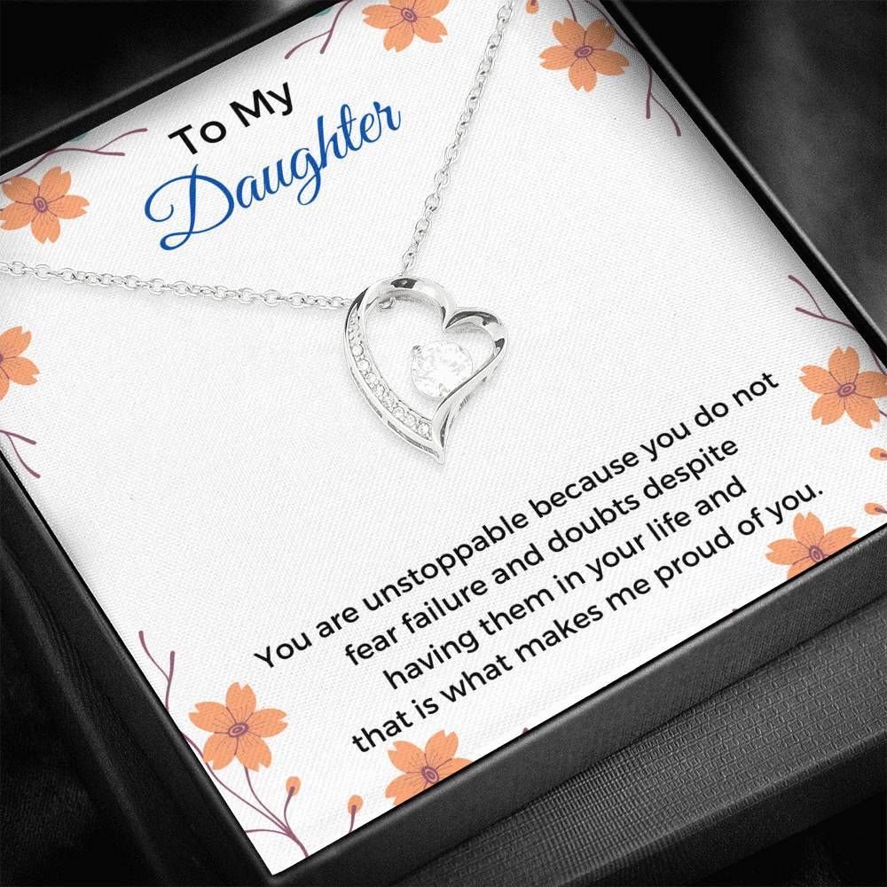 Gift For Daughter Silver Forever Love Necklace You Are Unstoppable