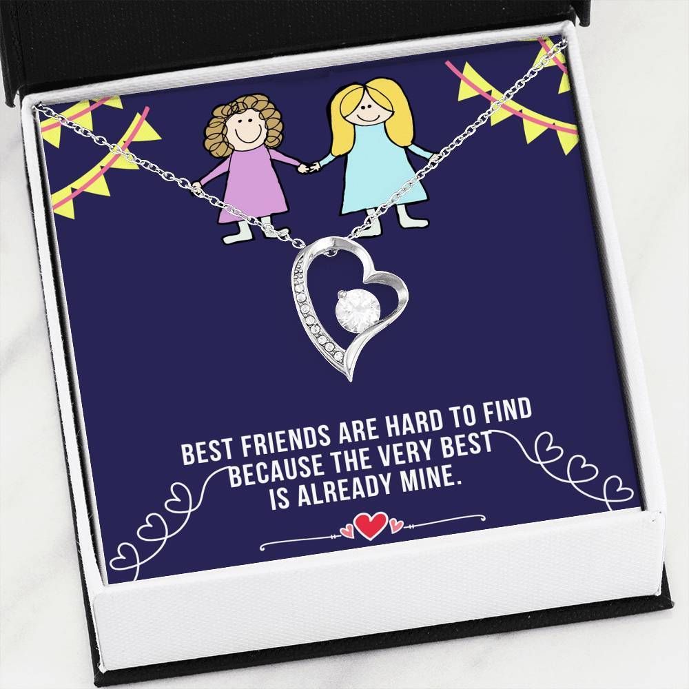 Gift For Friend Best Friends Hard To Find Forever Love Necklace