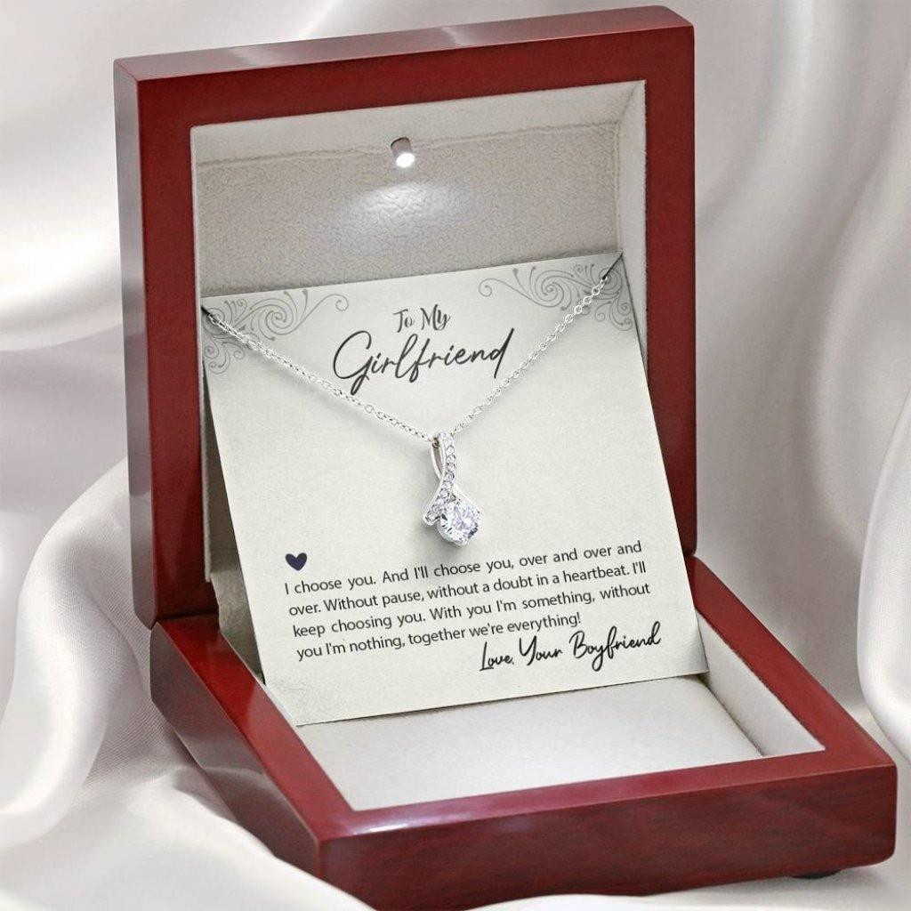 Gift For Girlfriend Alluring Beauty Necklace I Will Choose You Over And Over
