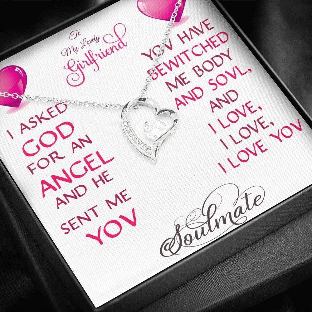 Gift For Girlfriend God Sent Me You Silver Forever Love Necklace