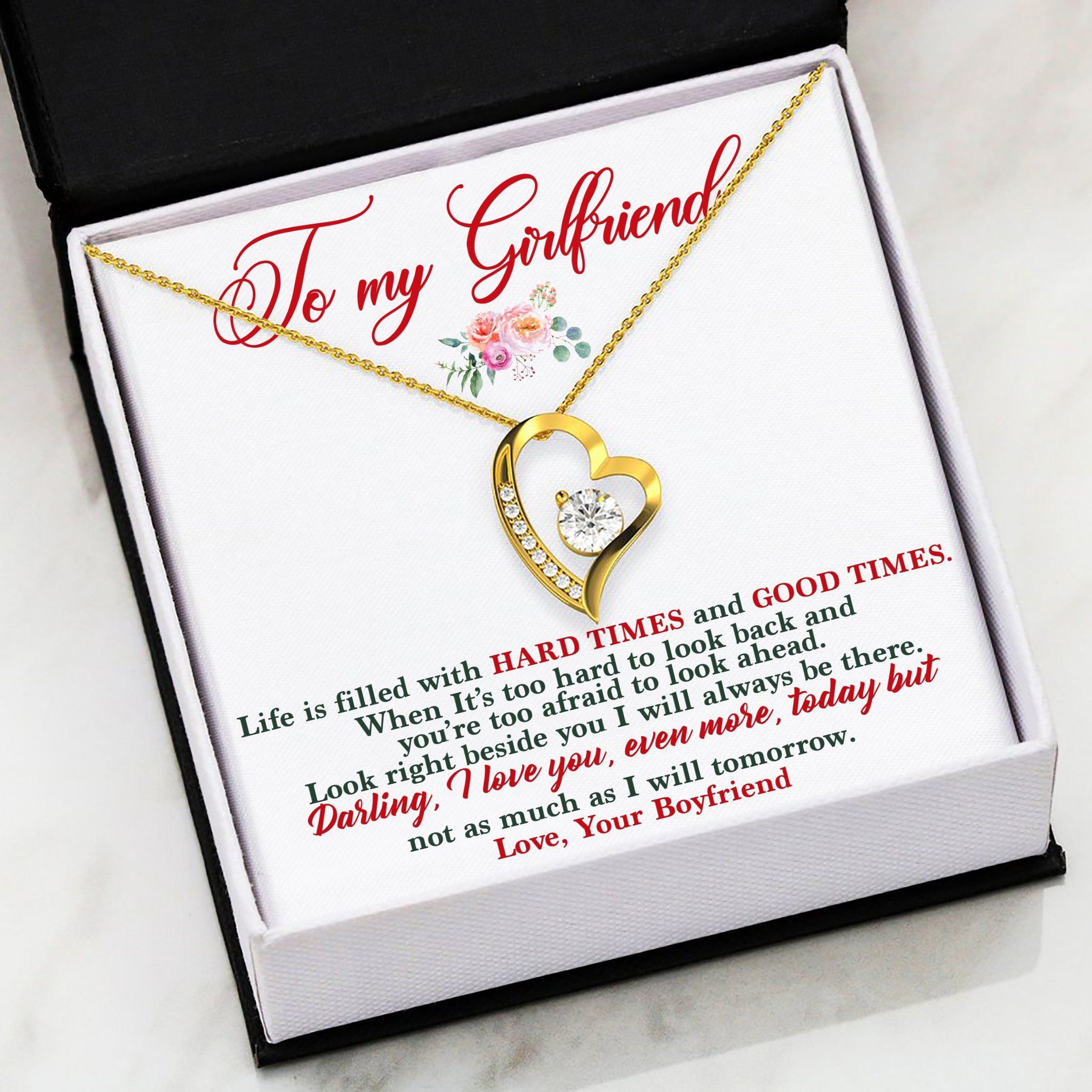 Gift For Girlfriend I Love You Even More Today Forever Love Necklace