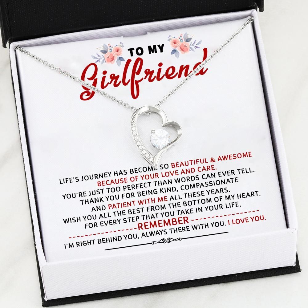 Gift For Girlfriend I'm Right Behind You Forever Love Necklace