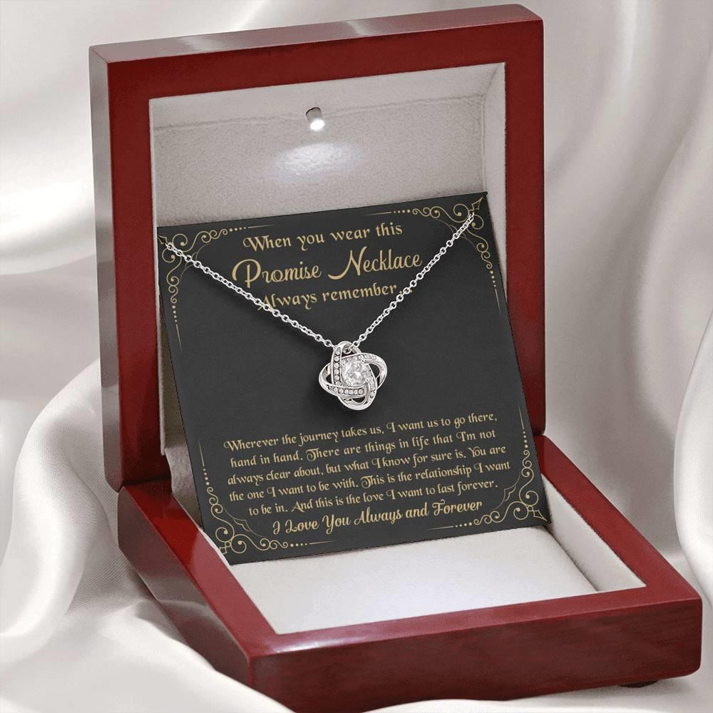 Gift For Girlfriend Love Knot Necklace I Love You Always And Forever
