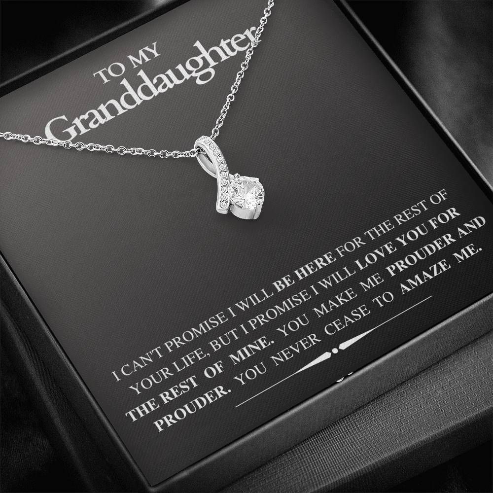 Gift For Granddaughter You Never Cease To Amaze Me 14K White Gold Alluring Beauty Necklace