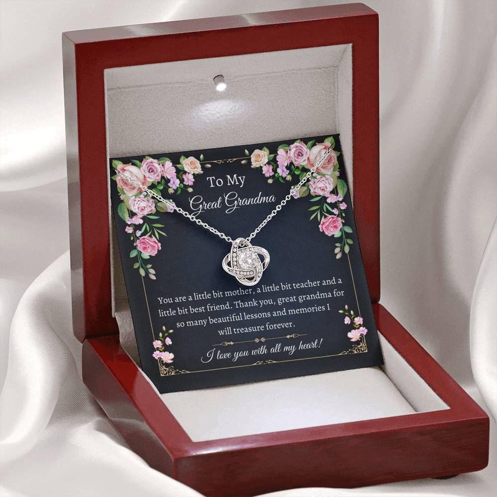 Gift For Great Grandma Love Knot Necklace I Love You With All My Heart