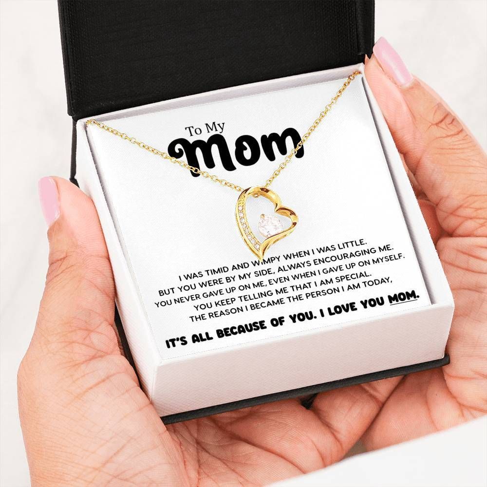 Gift For Mom 18k Gold Forever Love Necklace You Keep Telling Me That I'm Special
