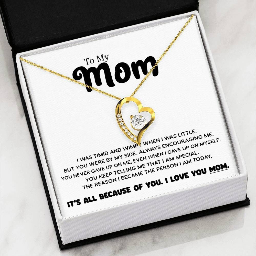 Gift For Mom 18k Gold Forever Love Necklace You Keep Telling Me That I'm Special