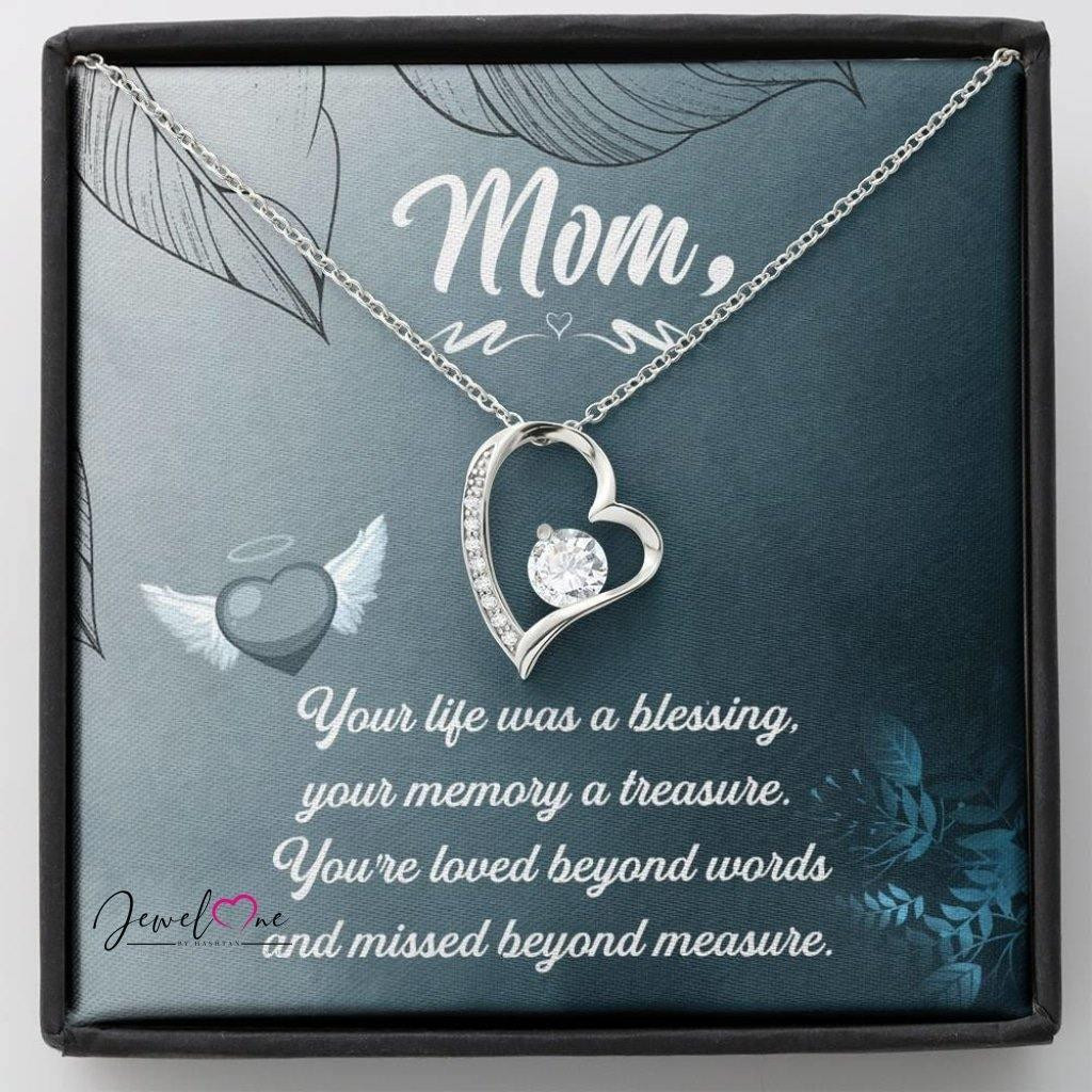 Gift For Mom Blessing Your Memory A Treasure Forever Love Necklace