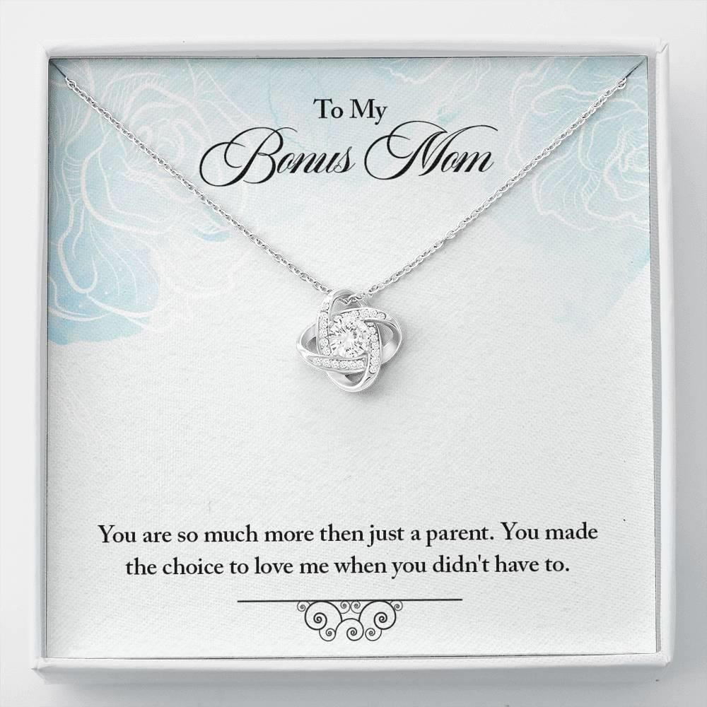 Gift For Mom Bonus Mom The Choice To Love Me Love Knot Necklace
